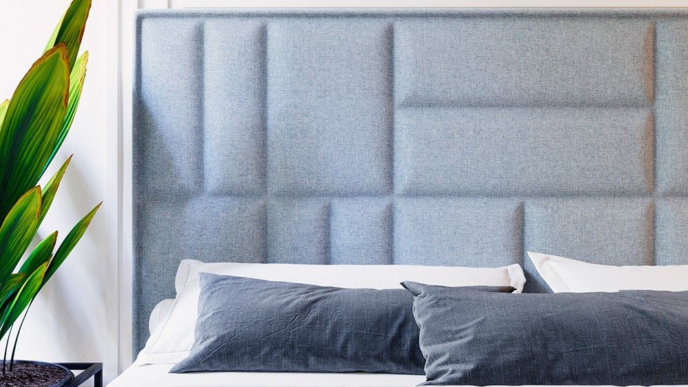 Кровать Дримлайн Кубо (искусственный велюр/песок) (с м/о) 140х190
